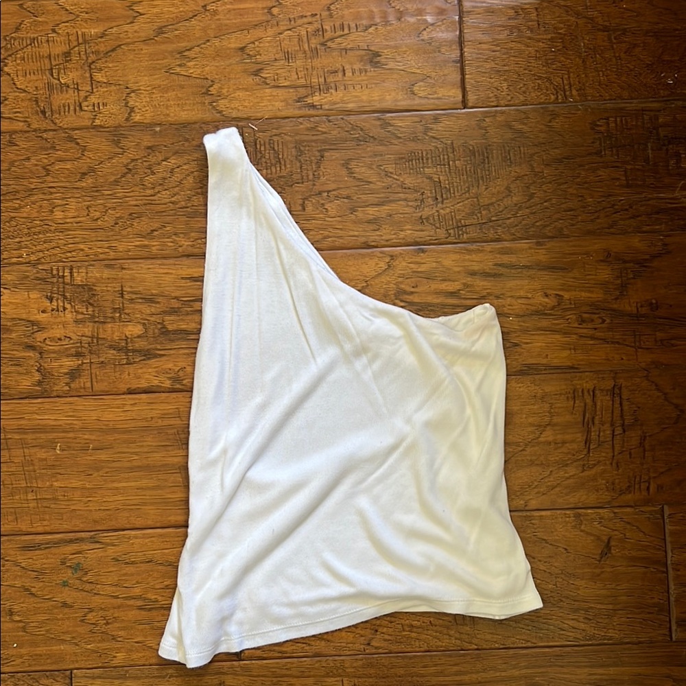Elegant White One-Shoulder Top